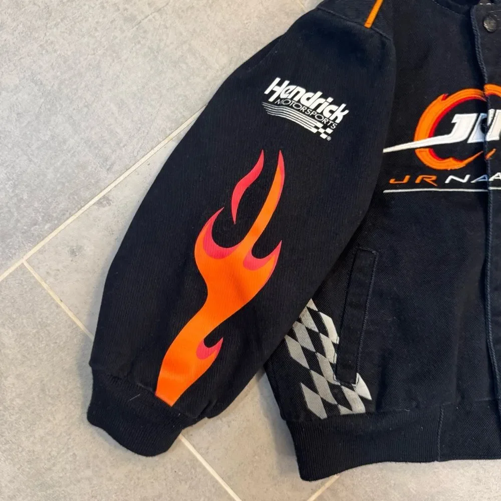 JR Nation NASCAR Dale Earnhardt Jr. Kids Racing Jacket Size 5 Black Youth Coat